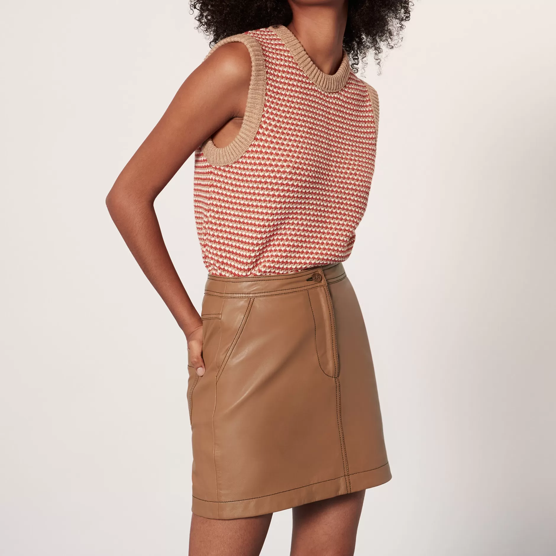 Women Whistles Tailoring | Stevie Leather Mini Skirt