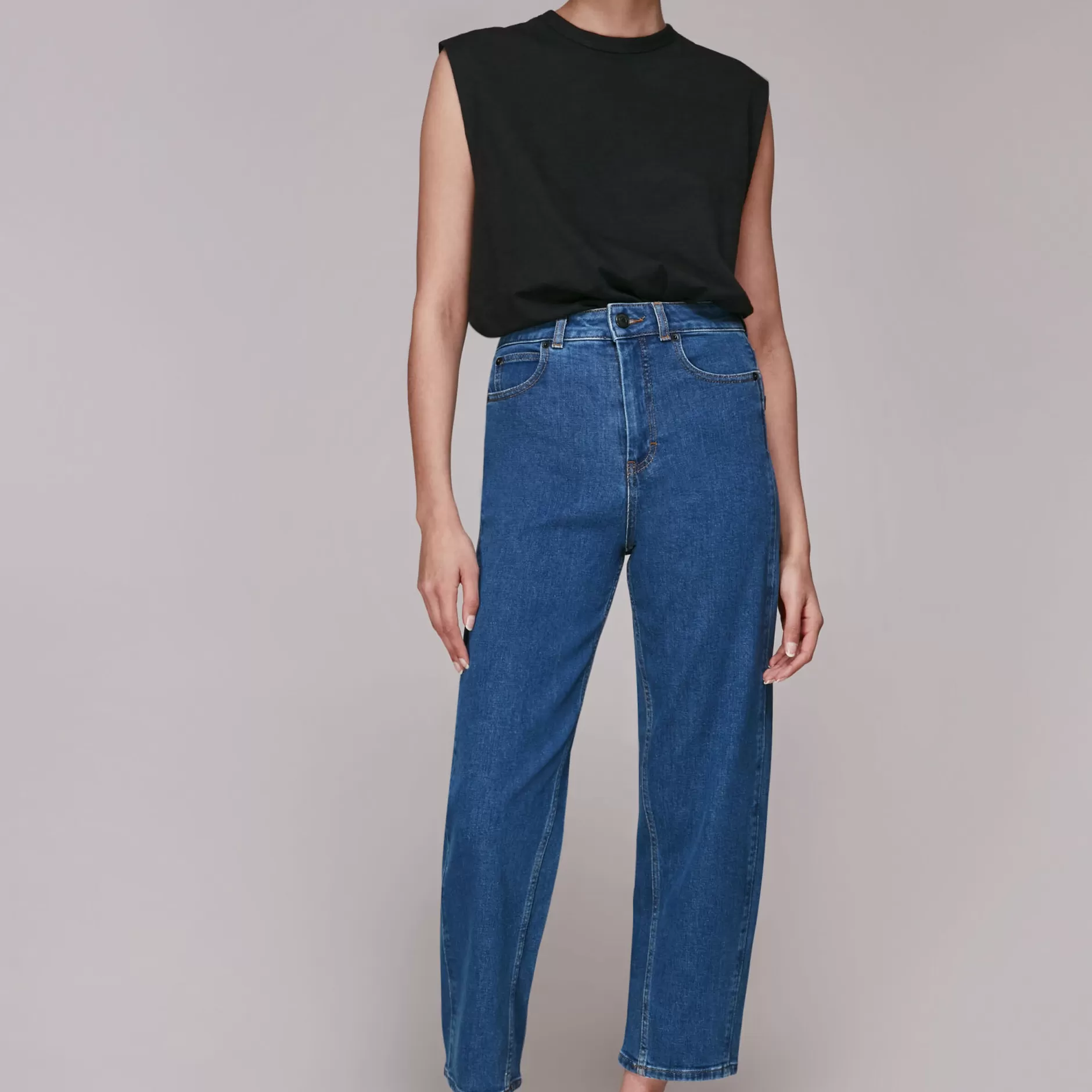 Women Whistles Jeans | Stretch Barrel Leg Jean