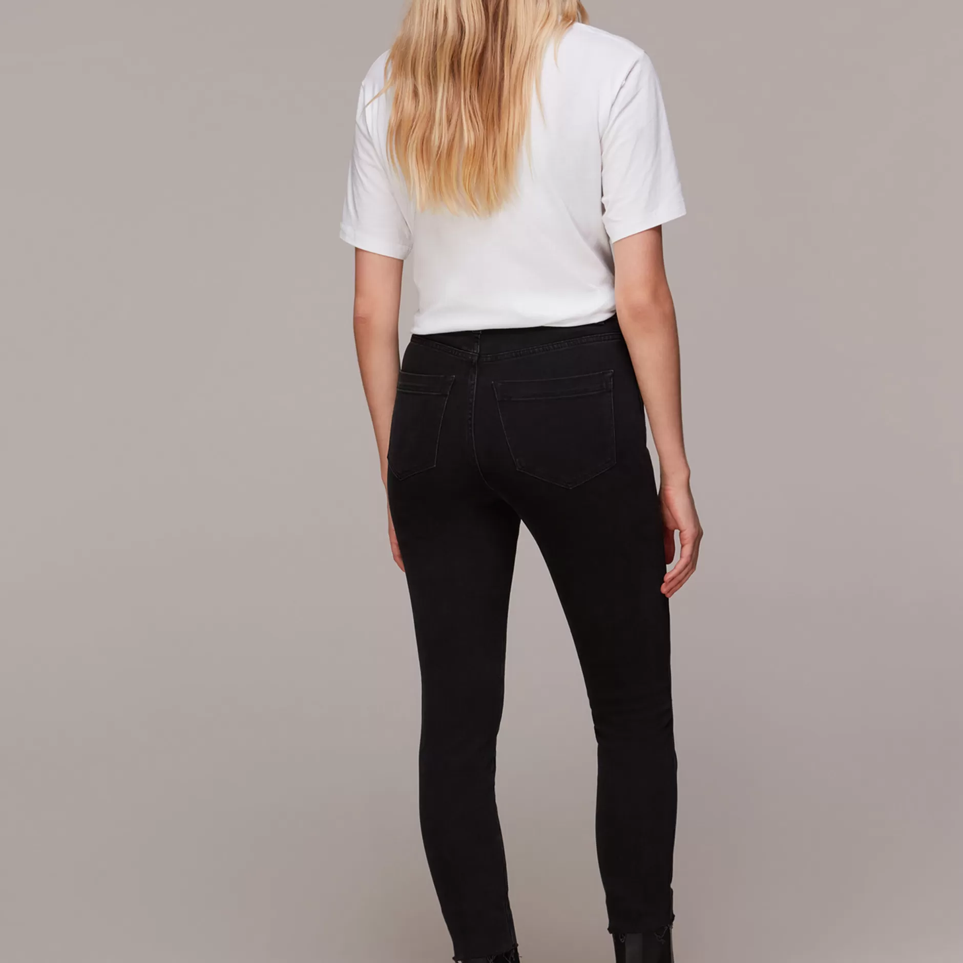 Women Whistles Jeans | Stretch Slim Frayed Jean