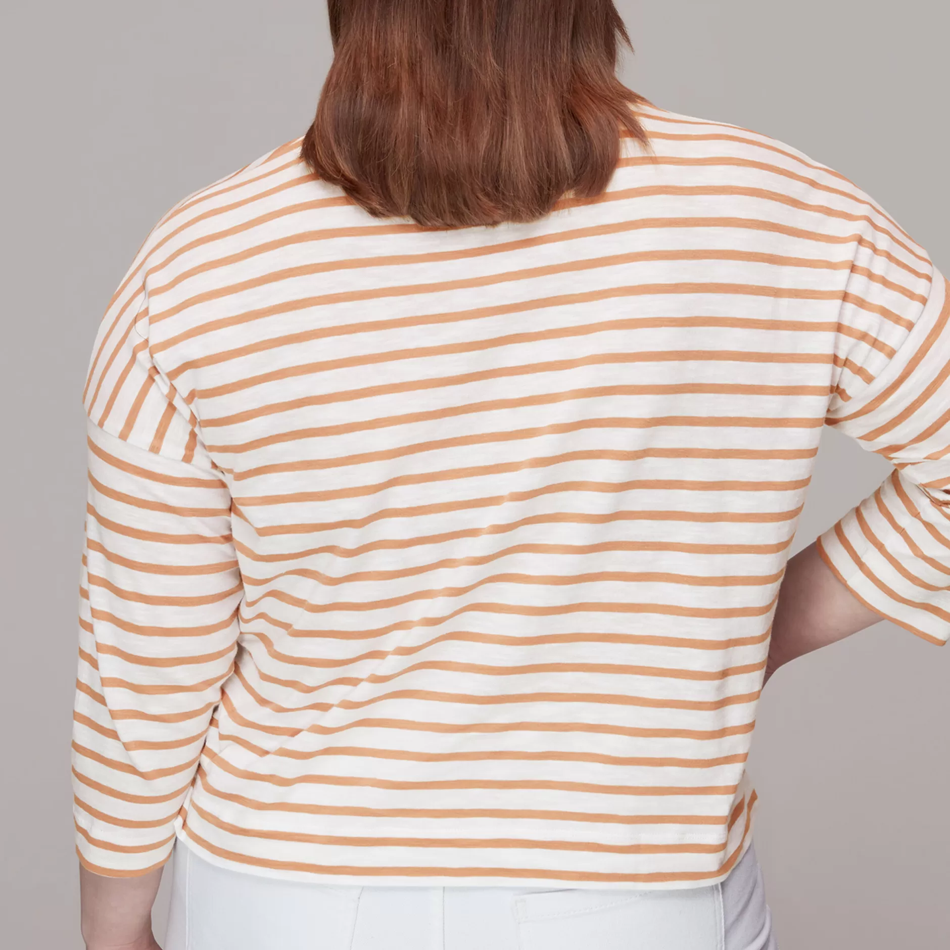 Women Whistles T-Shirts | Stripe Cotton Pocket Top