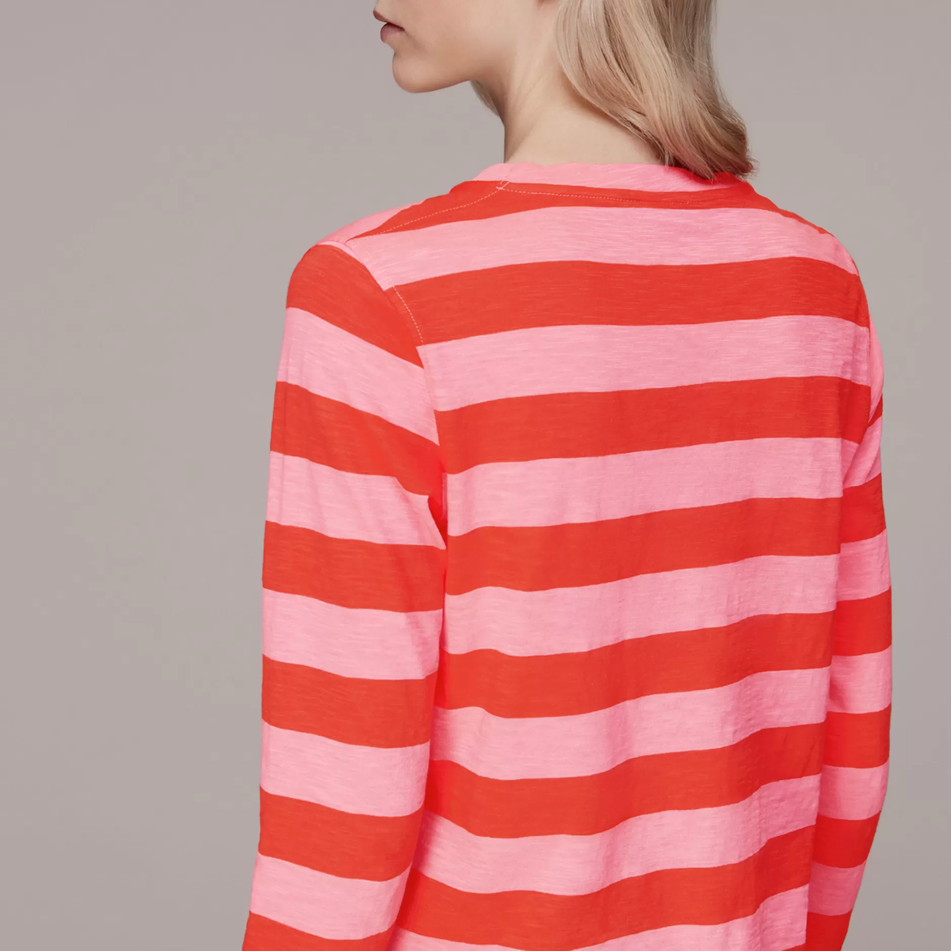 Women Whistles Tops | Stripe Crew Neck Pocket Top