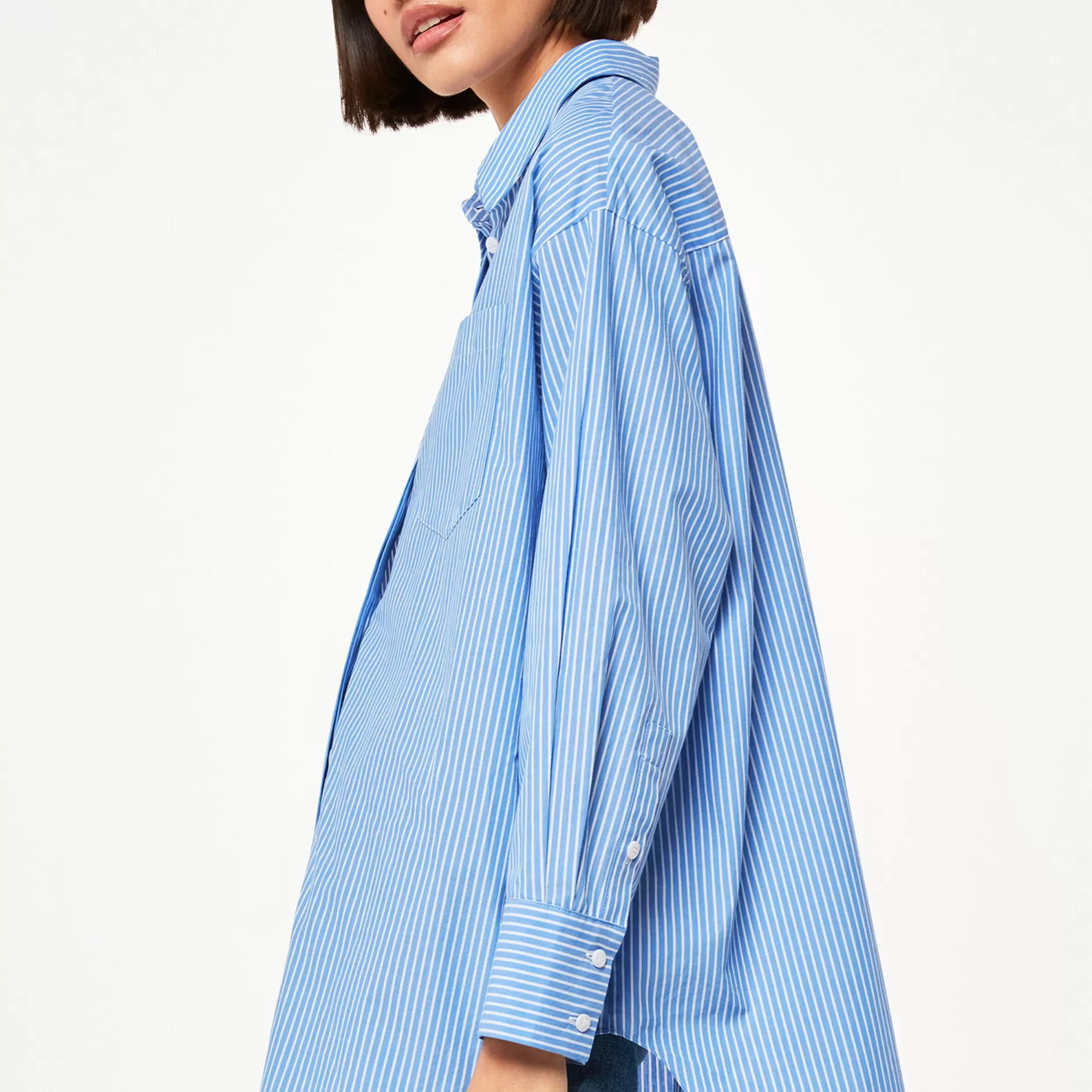 Women Whistles Tops | Stripe Oversized Shirt