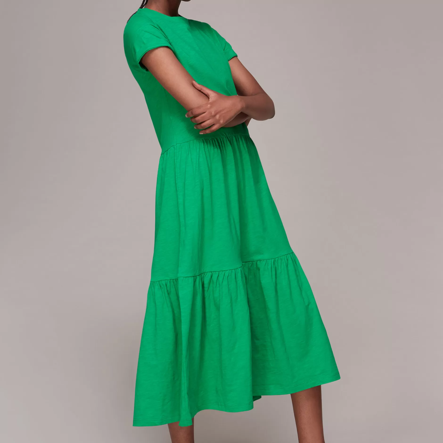 Women Whistles Dresses | Tiered Jersey Midi Dress