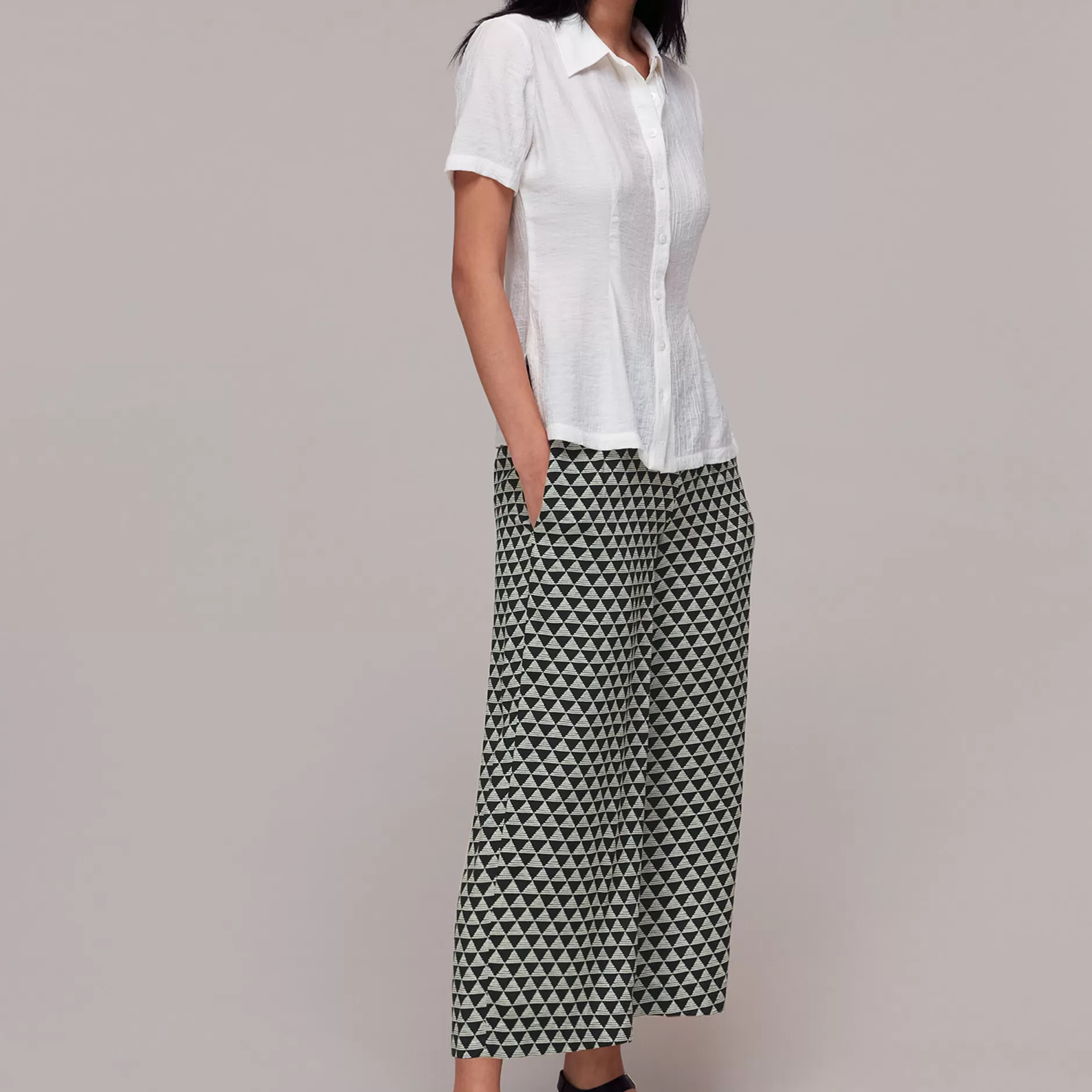 Women Whistles Trousers | Triangle Checkerboard Trouser