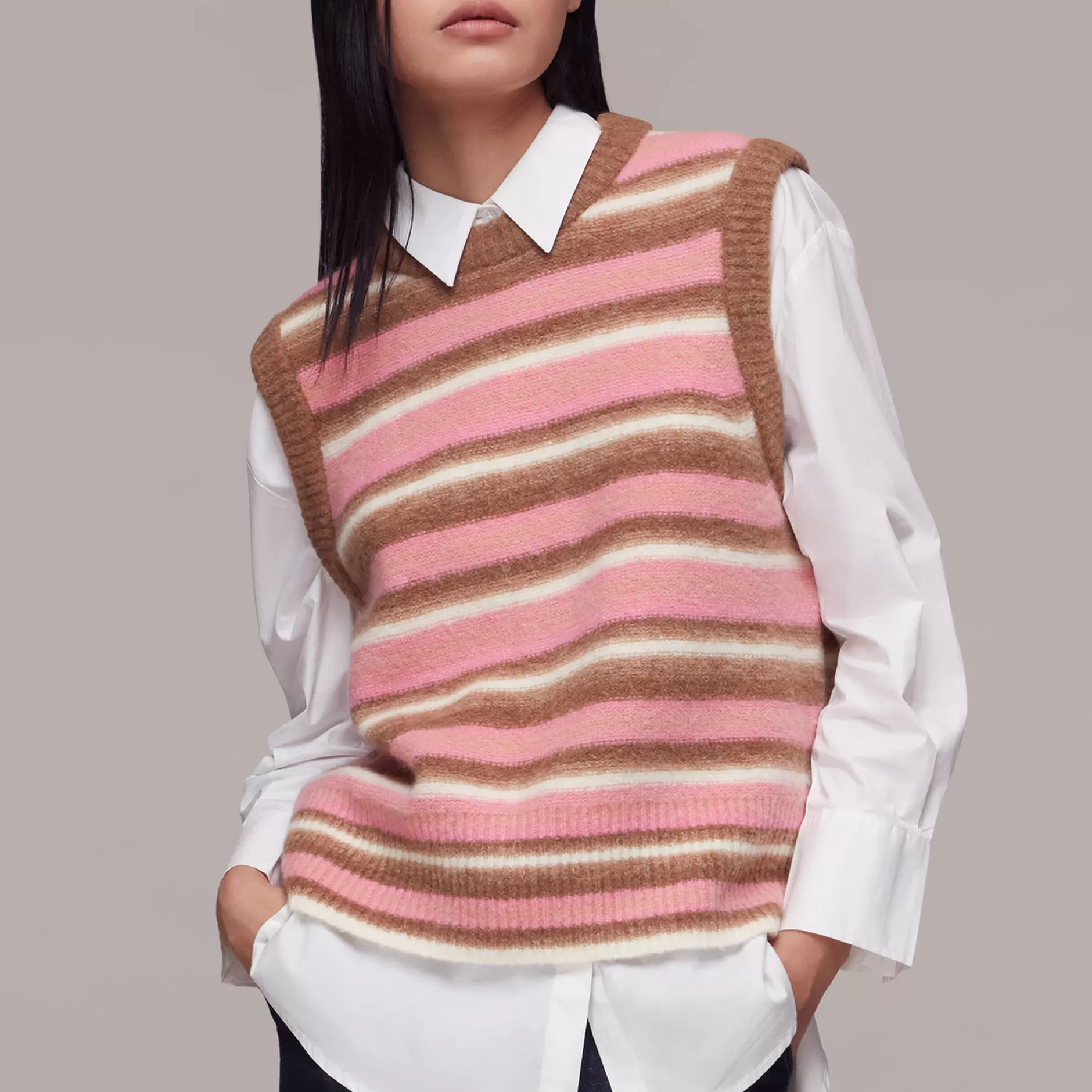 Women Whistles Knitwear | Variated Stripe Tank