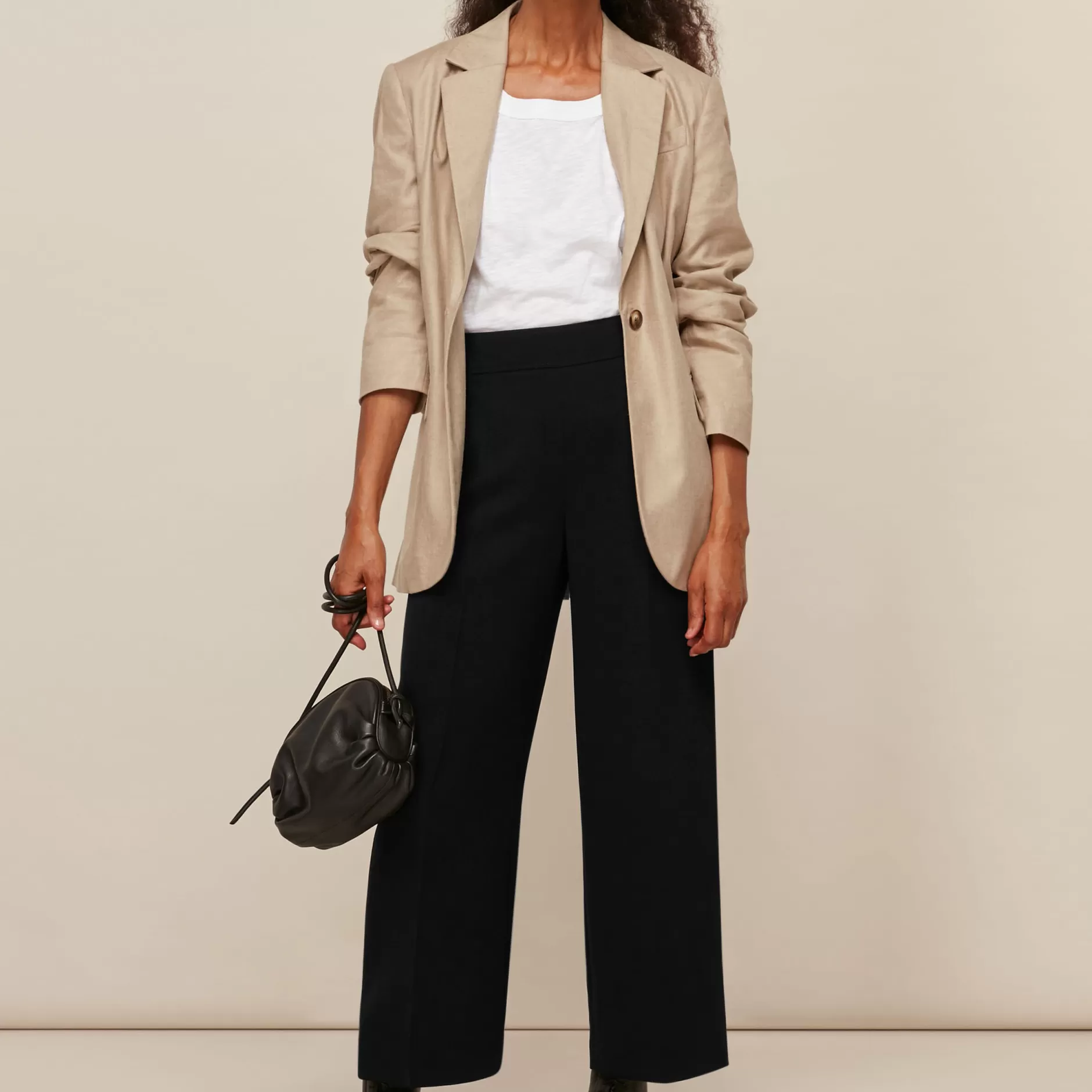 Women Whistles Trousers | Wide Leg Crop Trouser