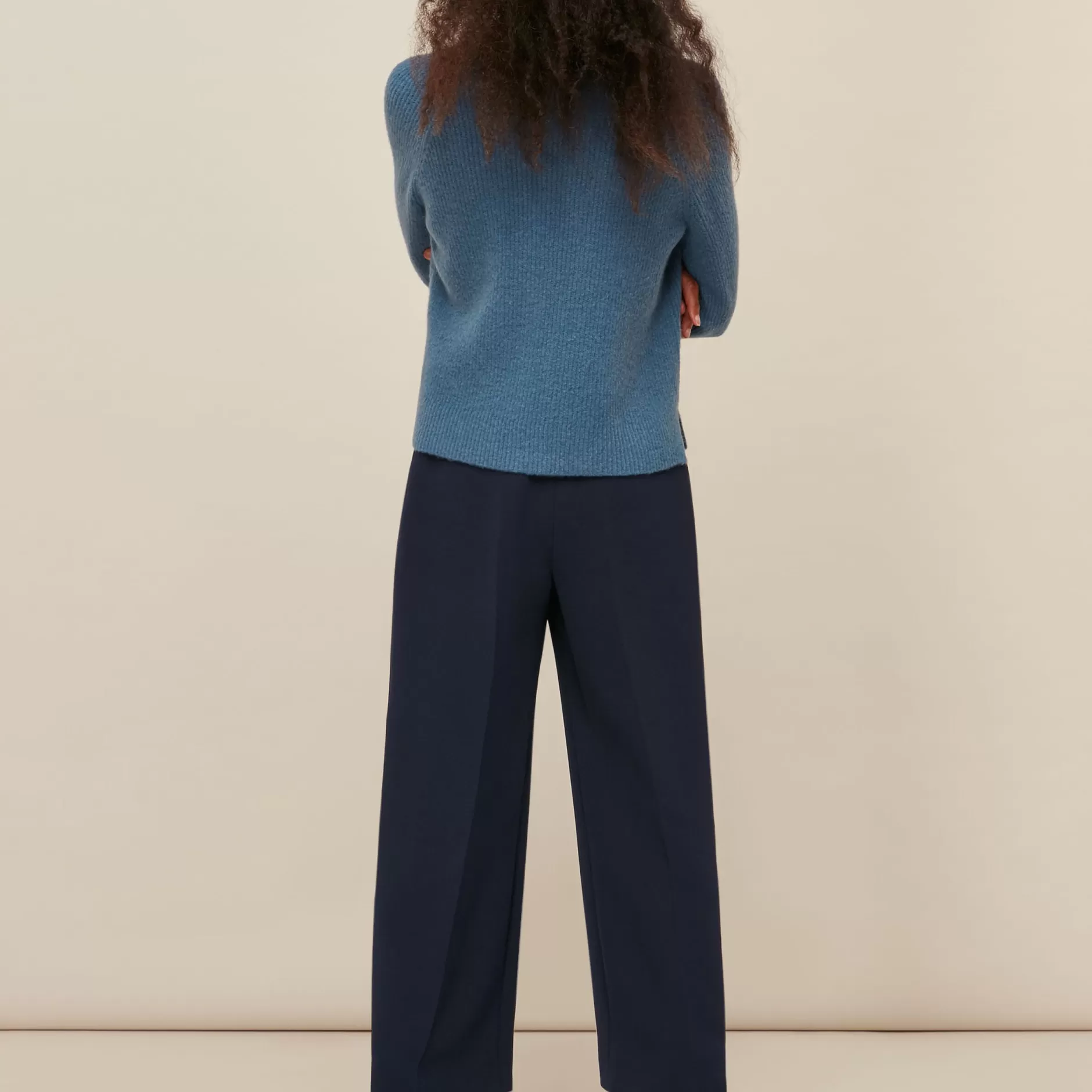 Women Whistles Trousers | Wide Leg Crop Trouser