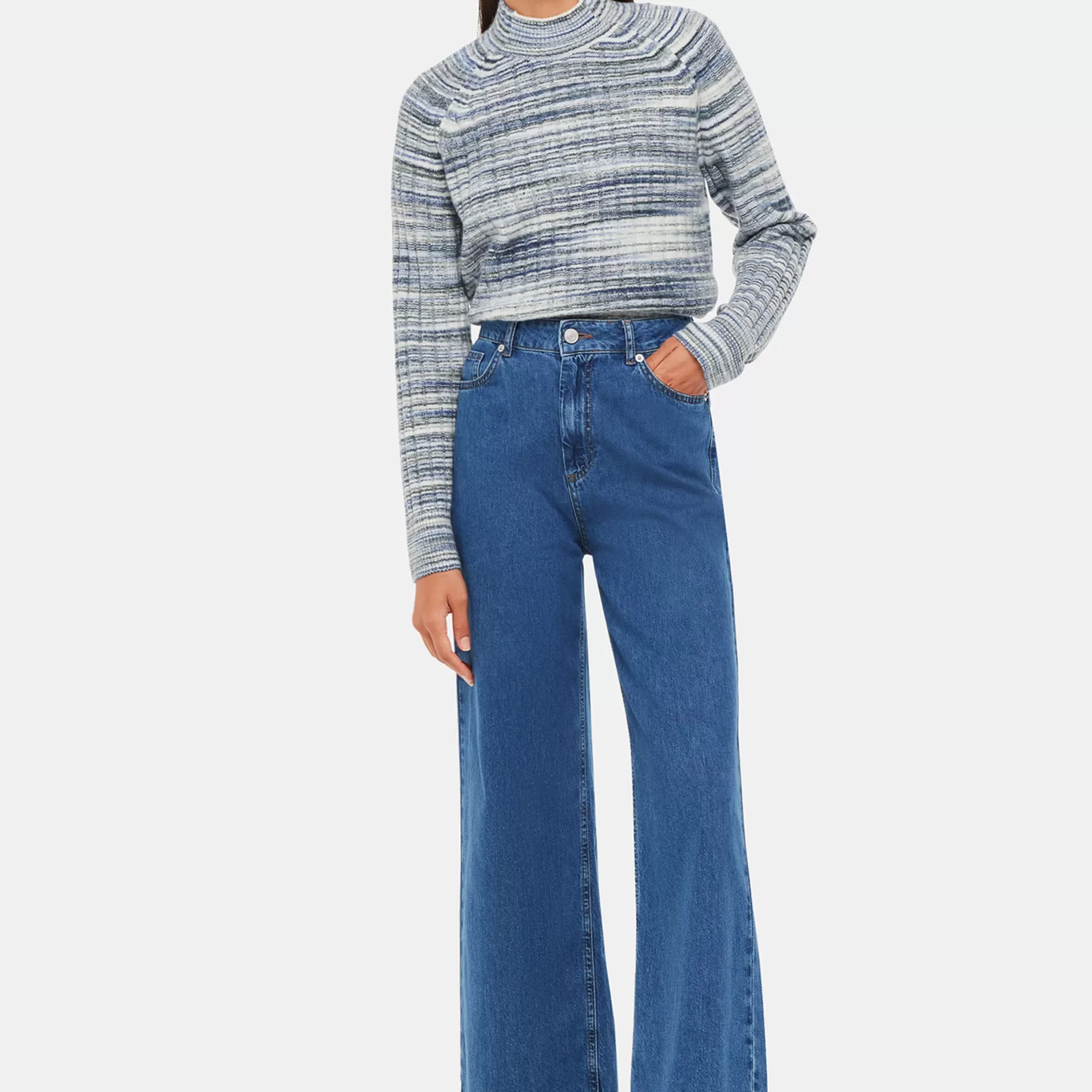 Women Whistles Jeans | Wide Leg Cropped Jean