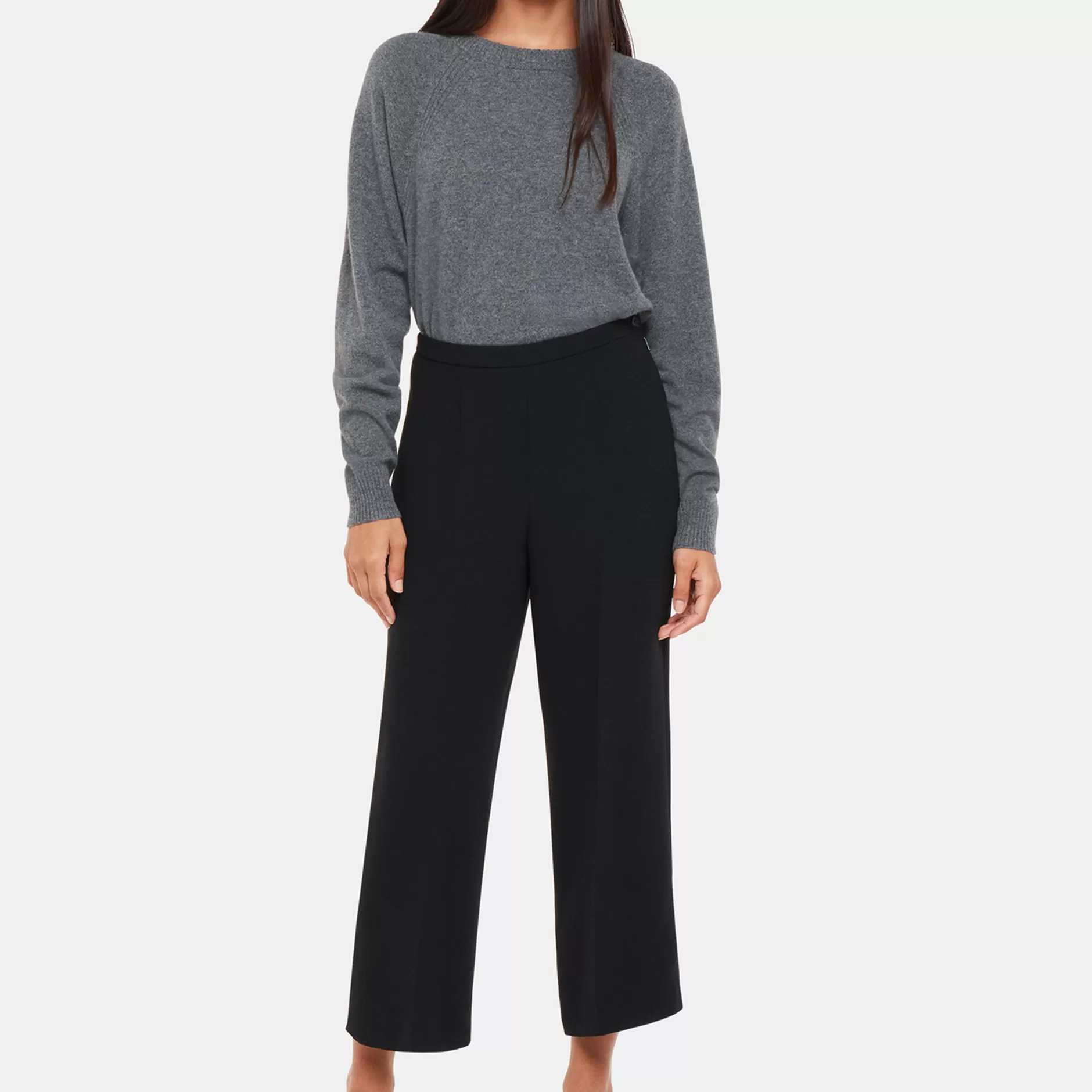 Women Whistles Trousers | Wide Leg Cropped Trouser