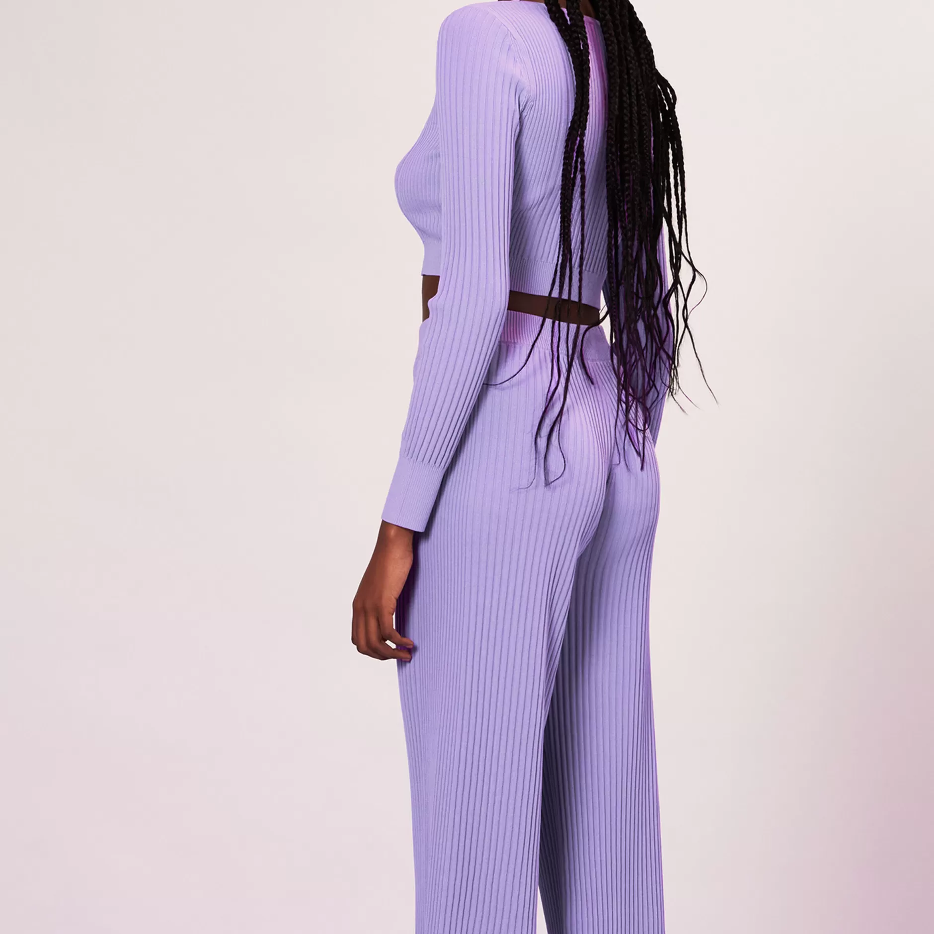 Women Whistles Trousers | Wide Leg Rib Knit Trouser