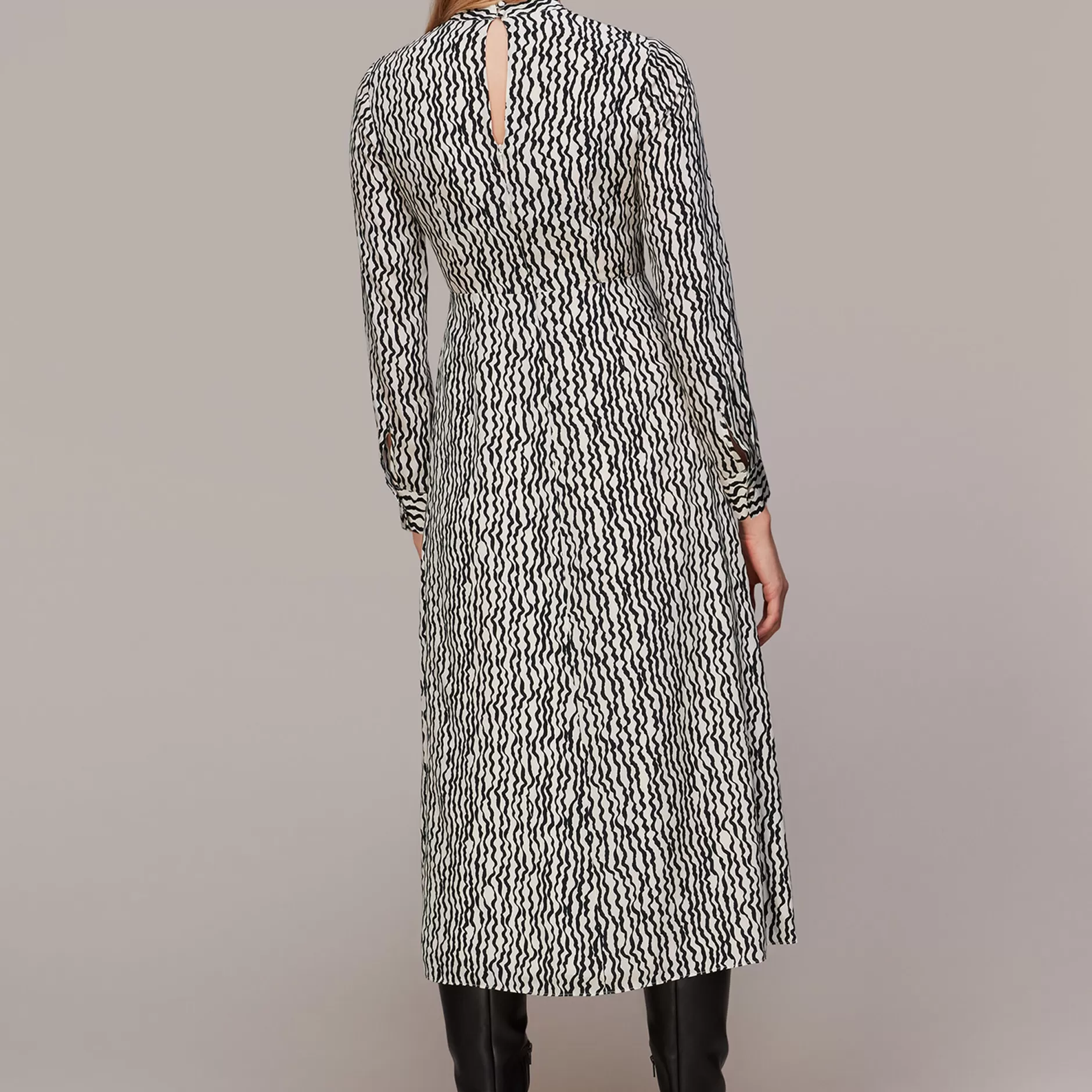 Women Whistles Dresses | Wiggle Print Silk Midi Dress